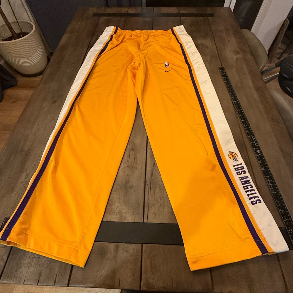 Nike Team Los Angeles Lakers Pants Mens Size L Break Away Warm Up Jersey Y2K